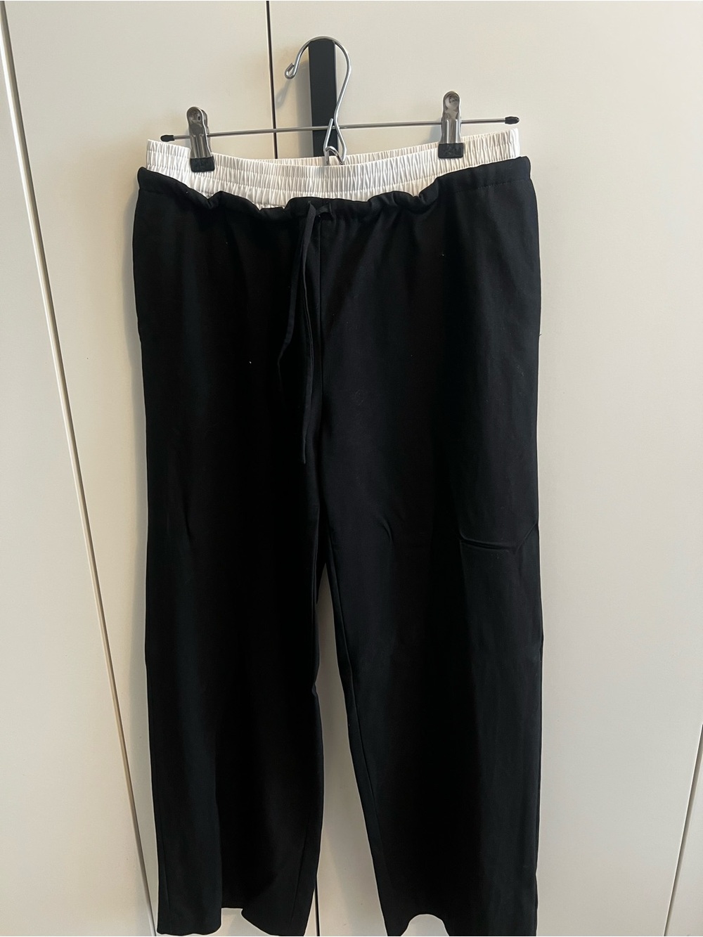 Babaton Black pants with White Elastic Waistband